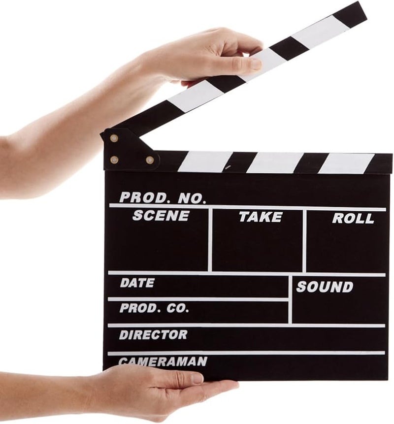 4Pcs Wooden Movie Clapboard Set With Color Sticks And Dry Erase Film Board For Directors - Image 4